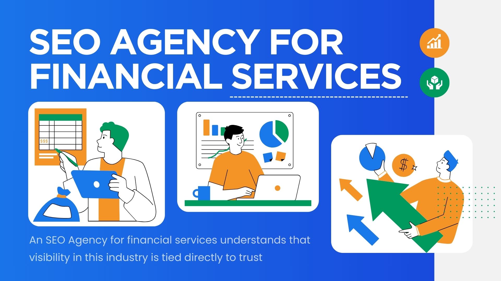 Blue White Creative Illustrative SEO Marketing Agency Presentation