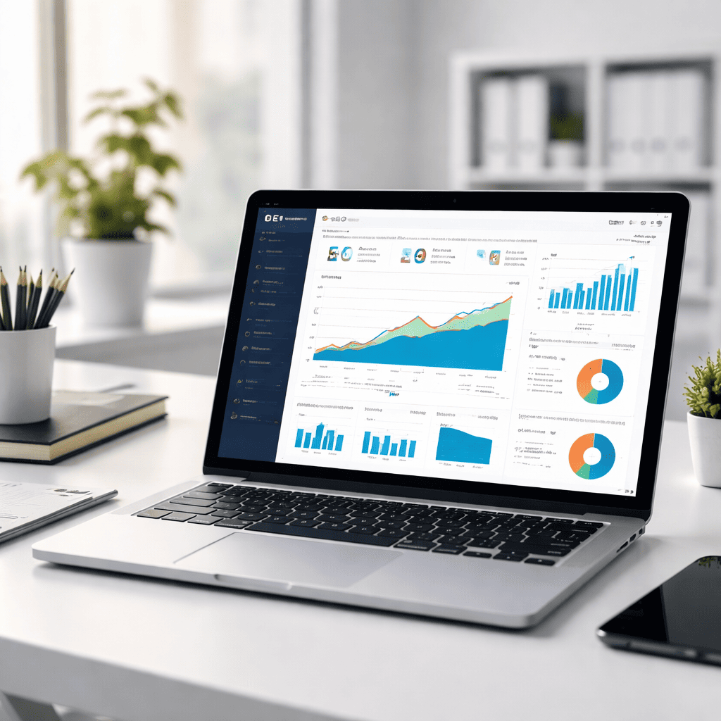 SaaS SEO analytics dashboard concept